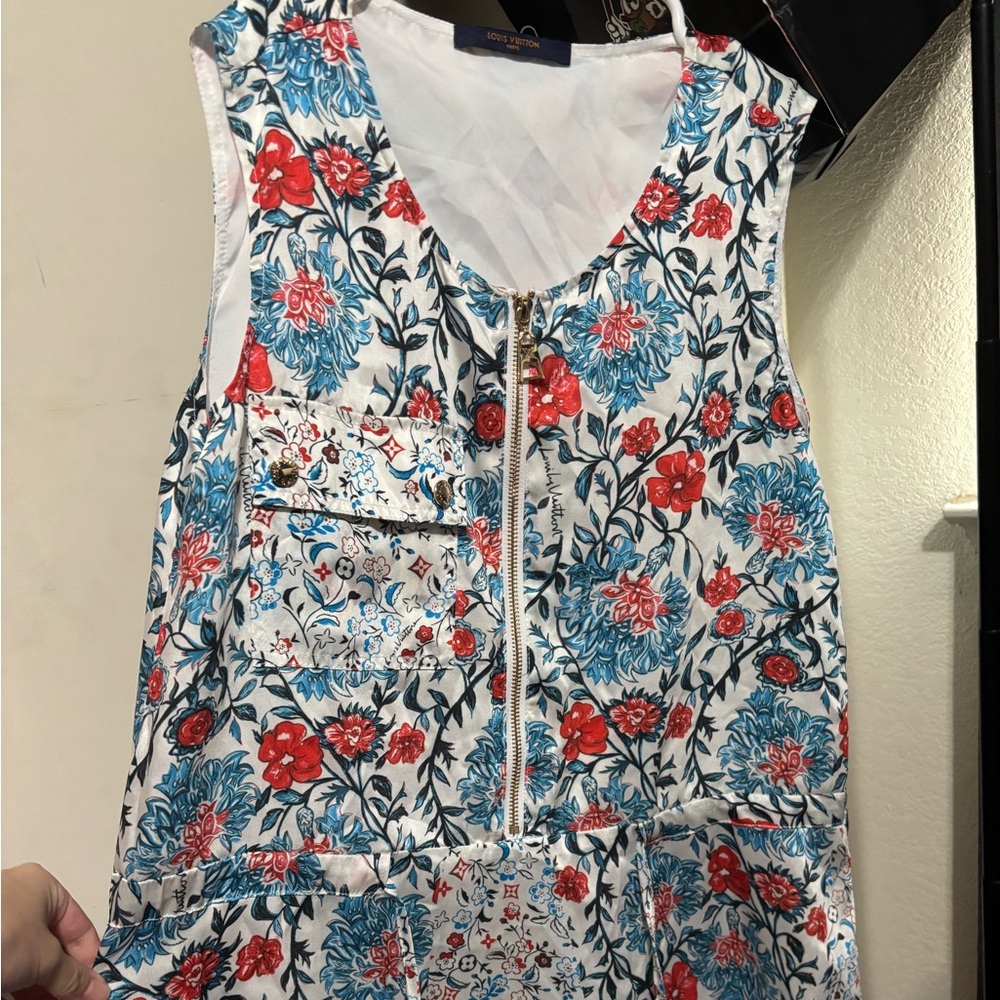 Louis Vuitton Floral Dress - Red and Blue